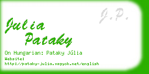 julia pataky business card
