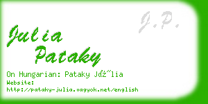 julia pataky business card